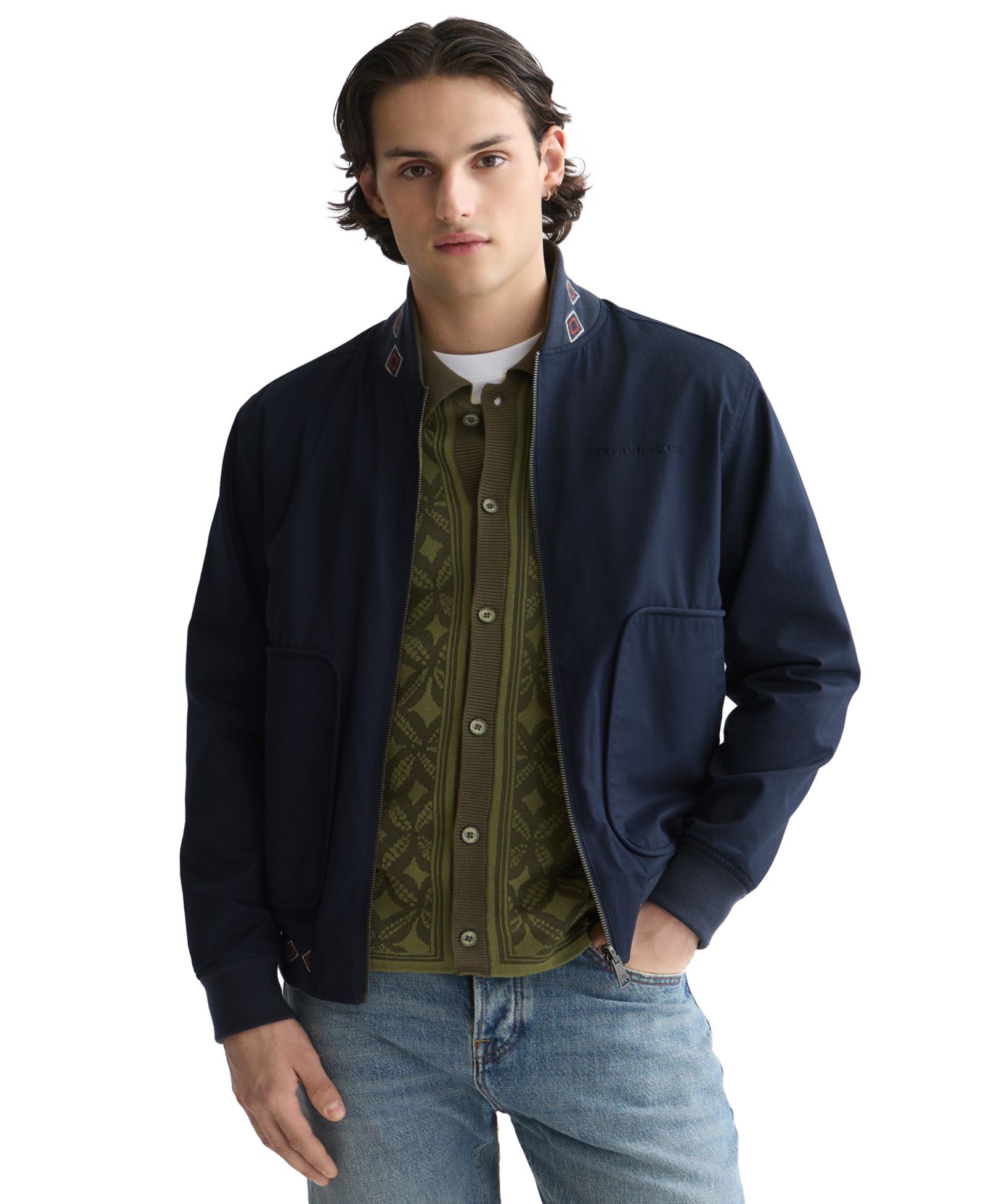SCOTCH & SODA куртка из хлопка с принтом, двусторонняя, Мужской