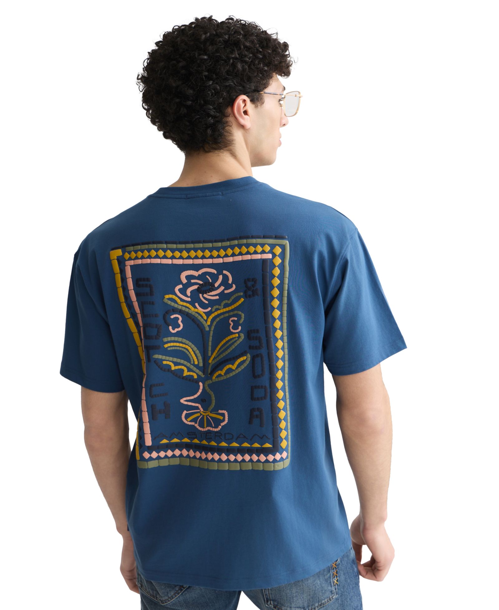 SCOTCH & SODA Men's Short-Sleeve Mosaic Graphic T-Shirt