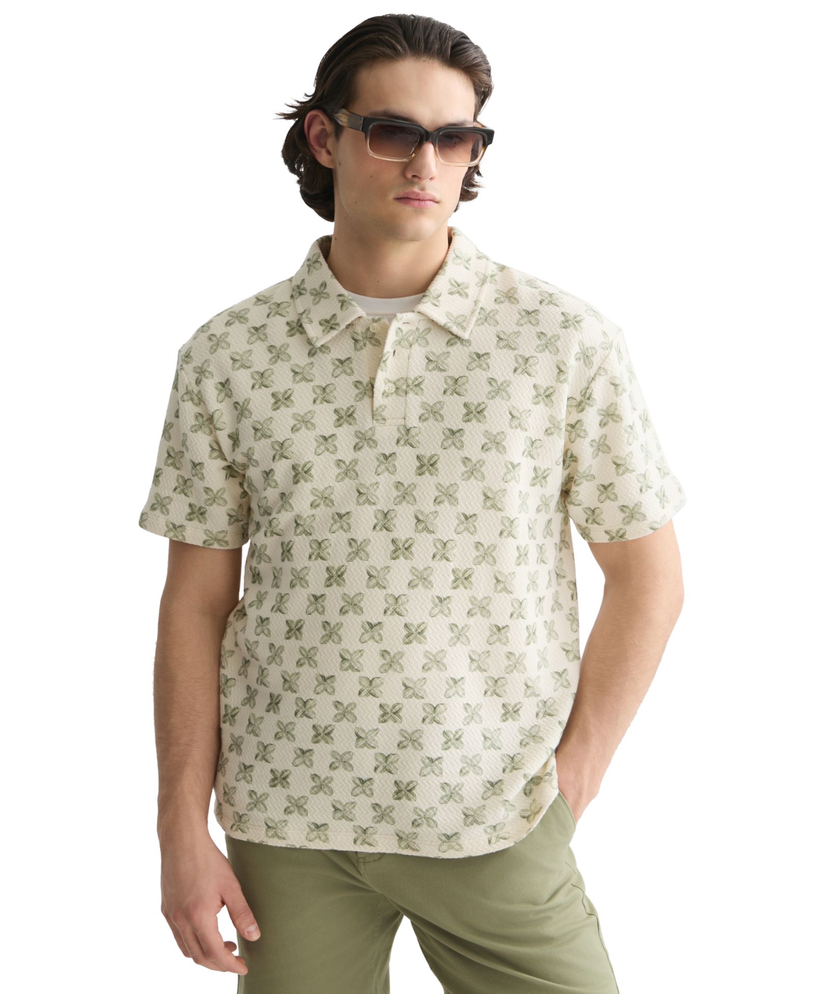 SCOTCH & SODA Men's Printed Short-Sleeve Polo Shirt