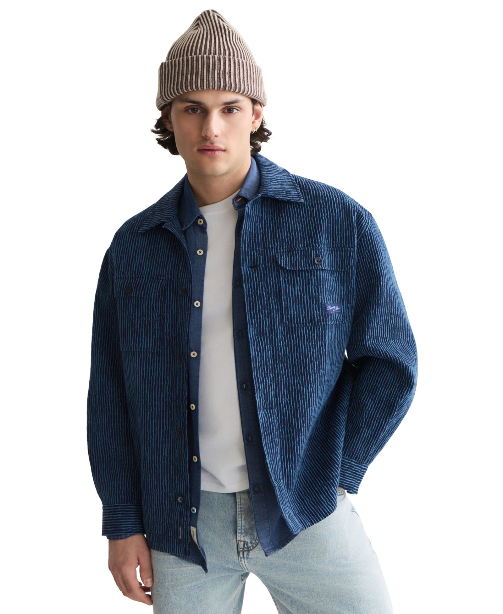 SCOTCH & SODA Men's Jacquard Stripe Overshirt