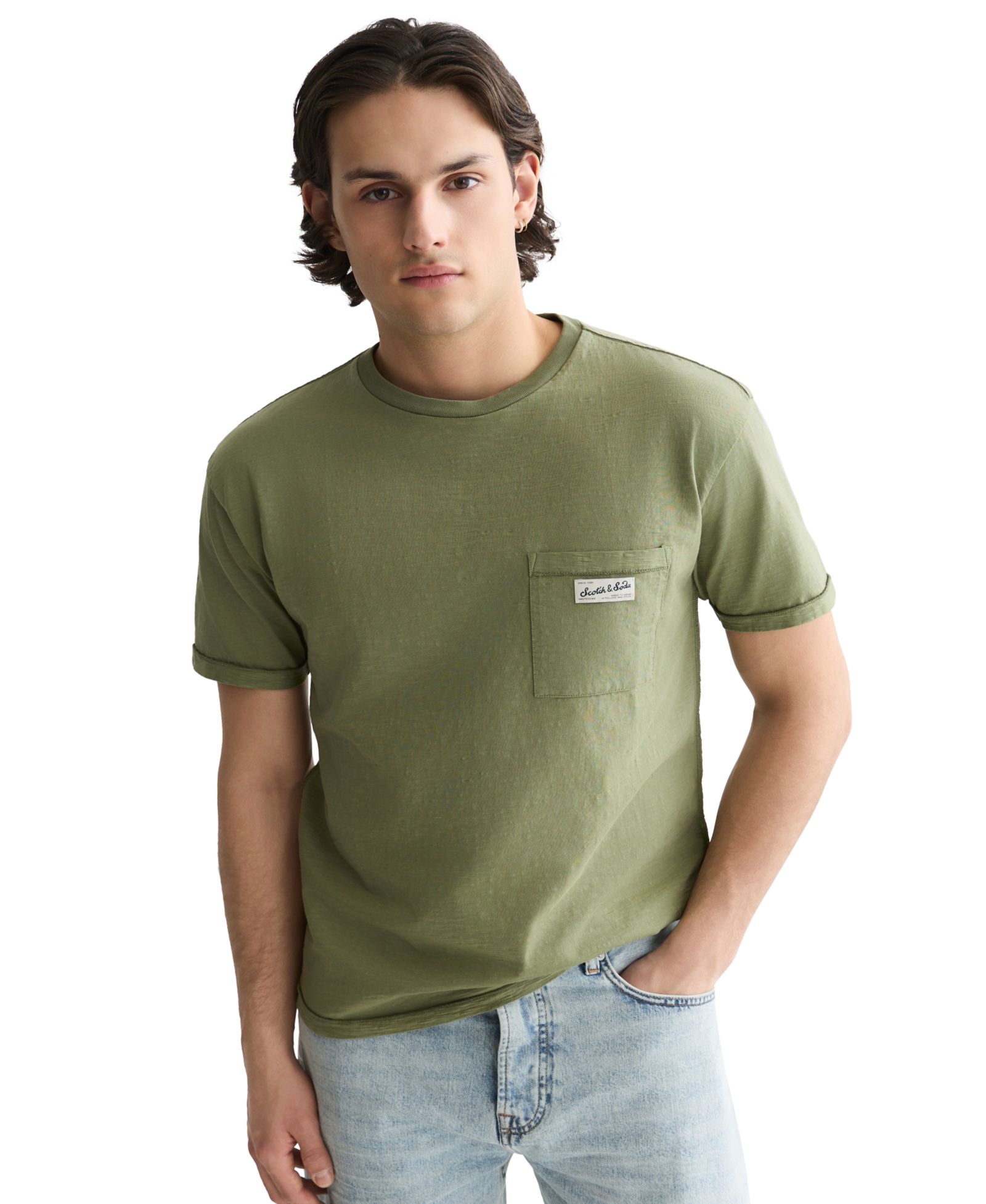 SCOTCH & SODA Men's Short-Sleeve Cotton Pocket T-Shirt