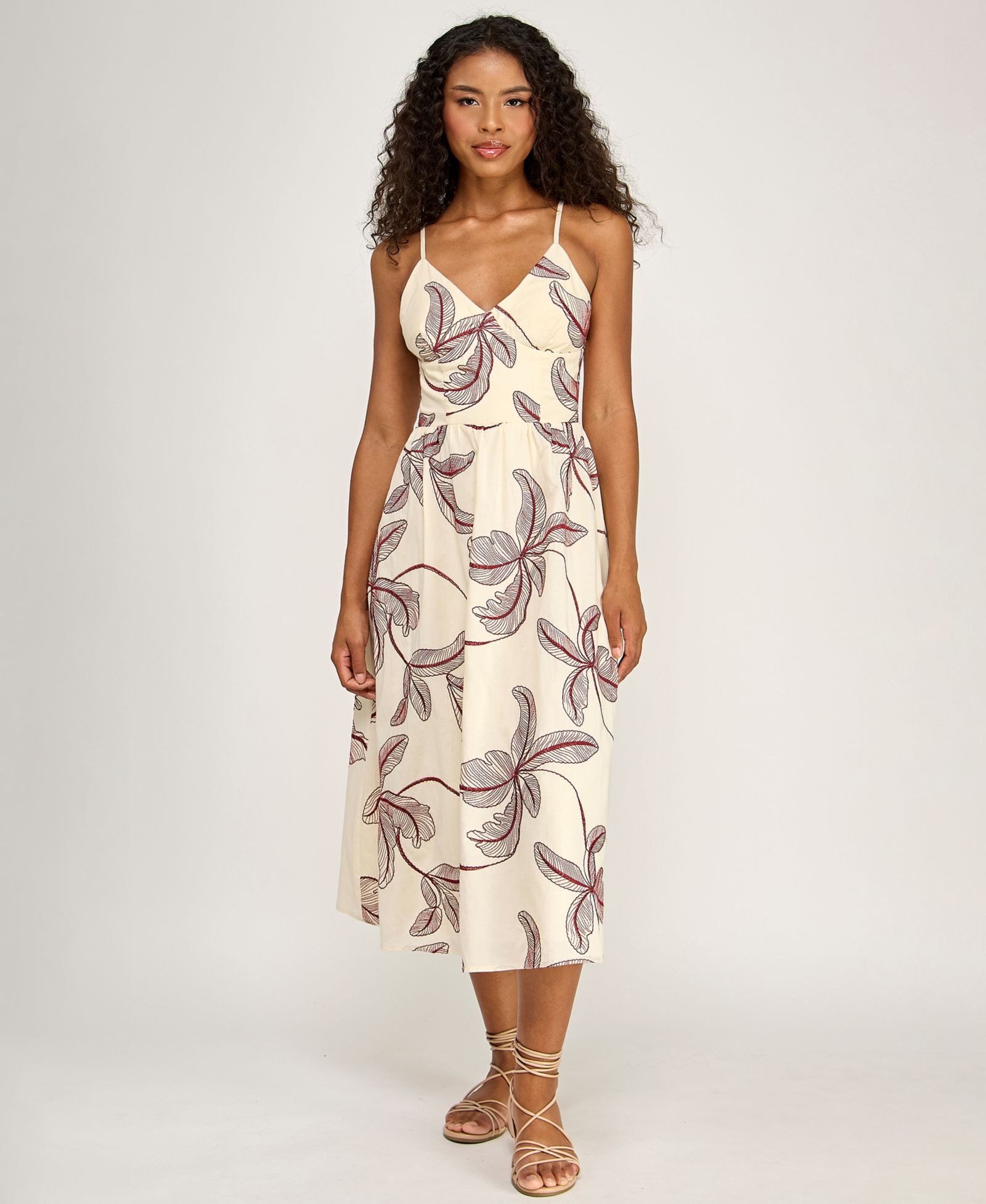SENI & CADE Juniors' Embroidered Midi Dress