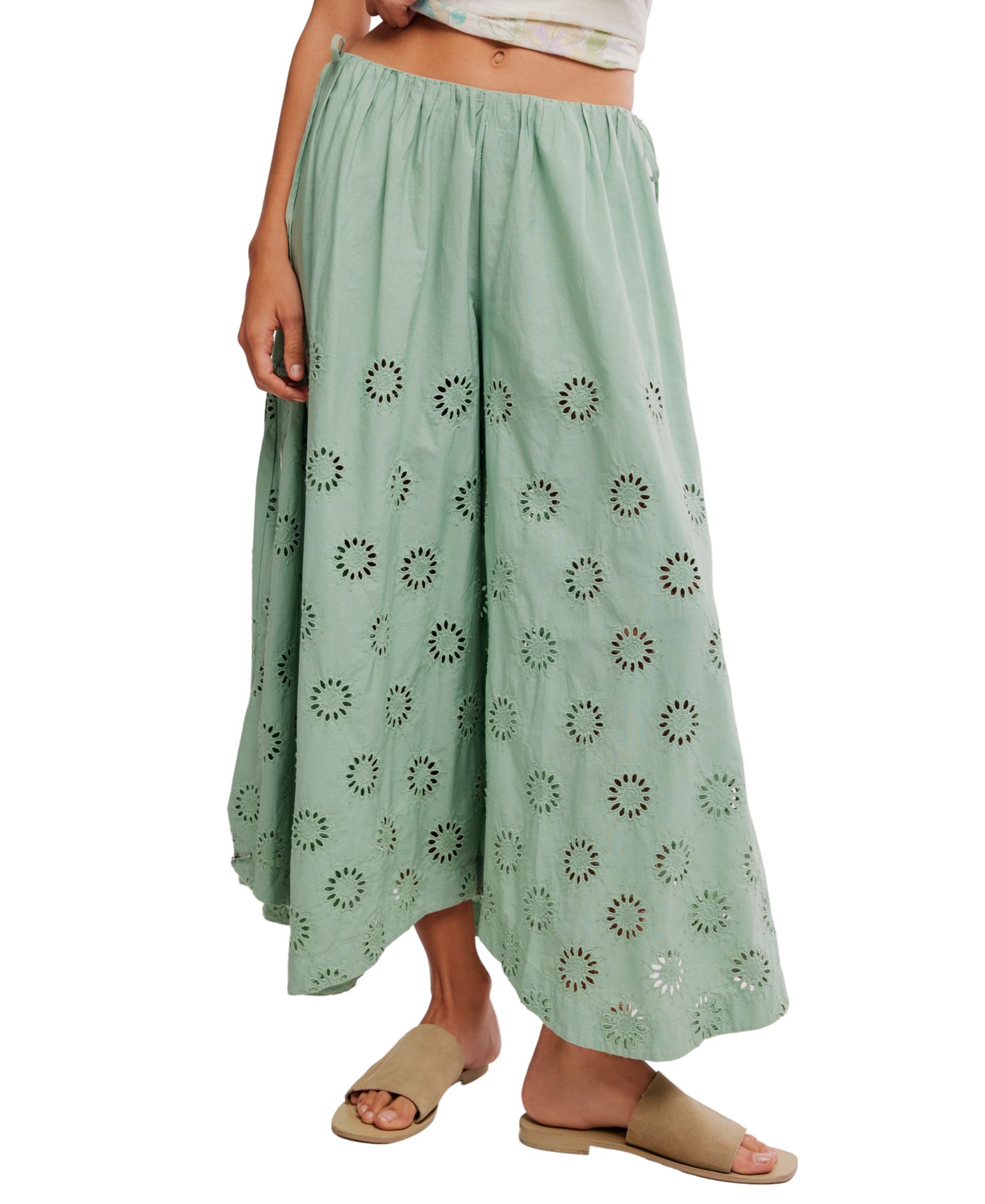 Брюки Free People Women's Sweet Serenade Wide-Leg Cotton