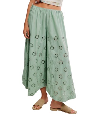 Free People Women's Sweet Serenade Wide-Leg Cotton Pants