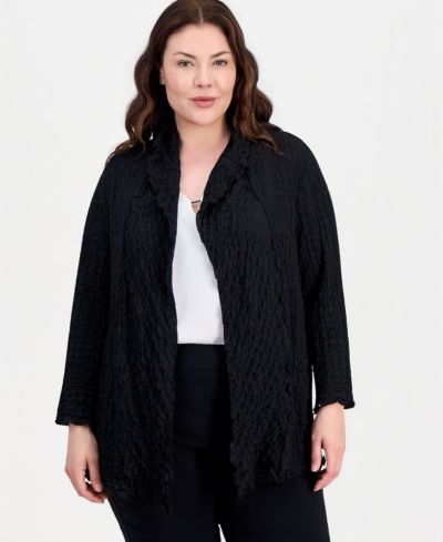 Женский жакет Kasper Plus Size Textured Open-Front
