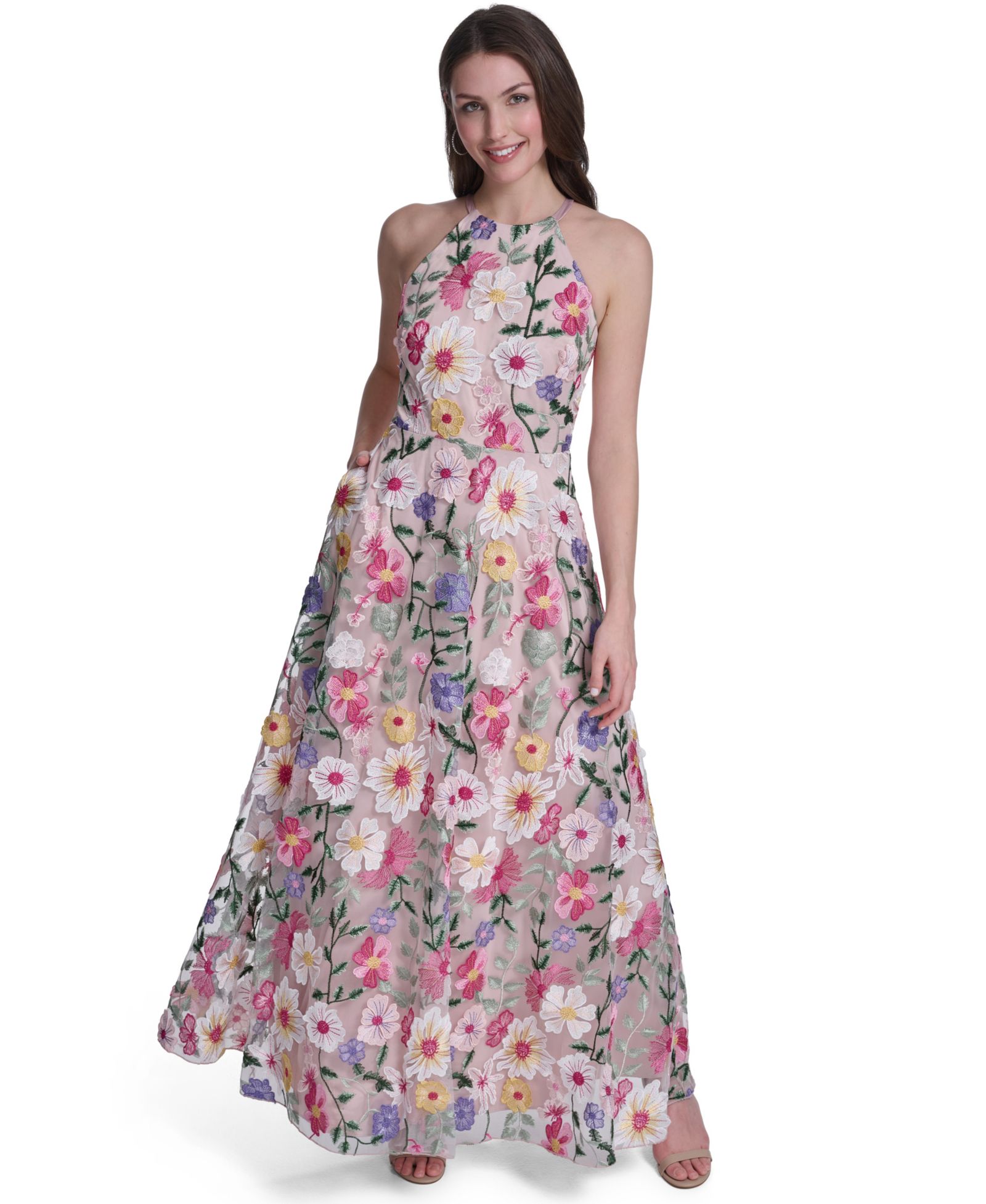 Женское вечернее платье Eliza J Sleeveless Halter Neck