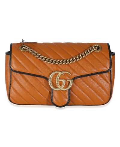 Pre-Owned Gucci Сумка на плечо GG Marmont Cognac Calfskin