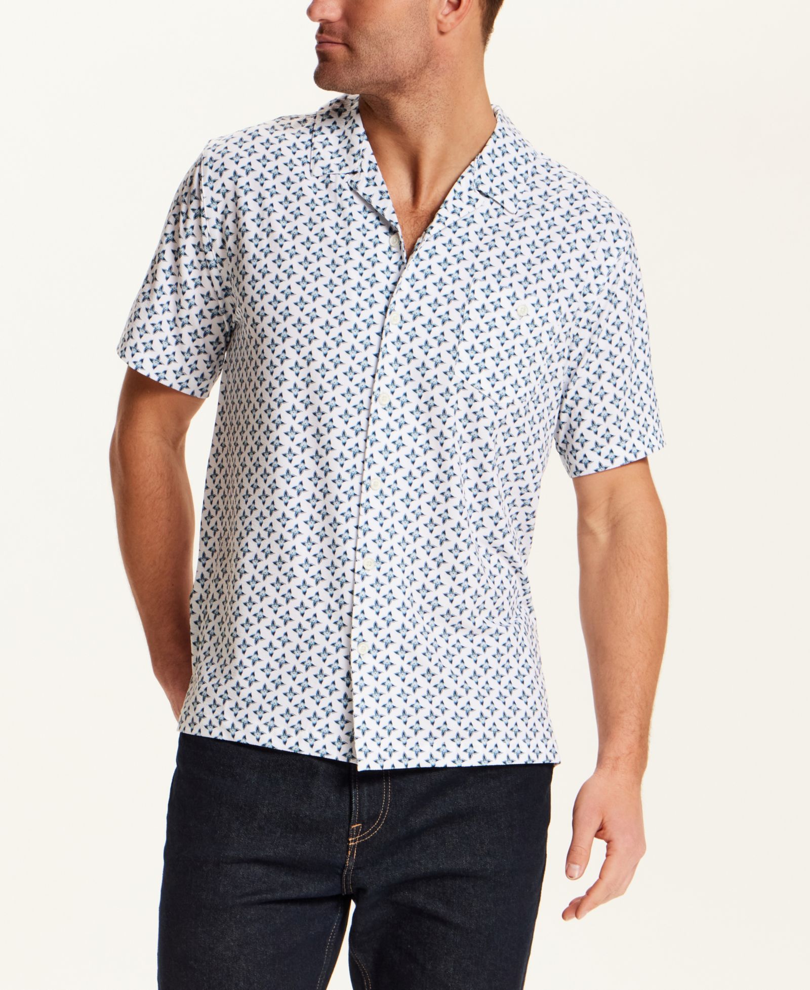 Мужская рубашка с принтом Vintage & Black Short-Sleeve