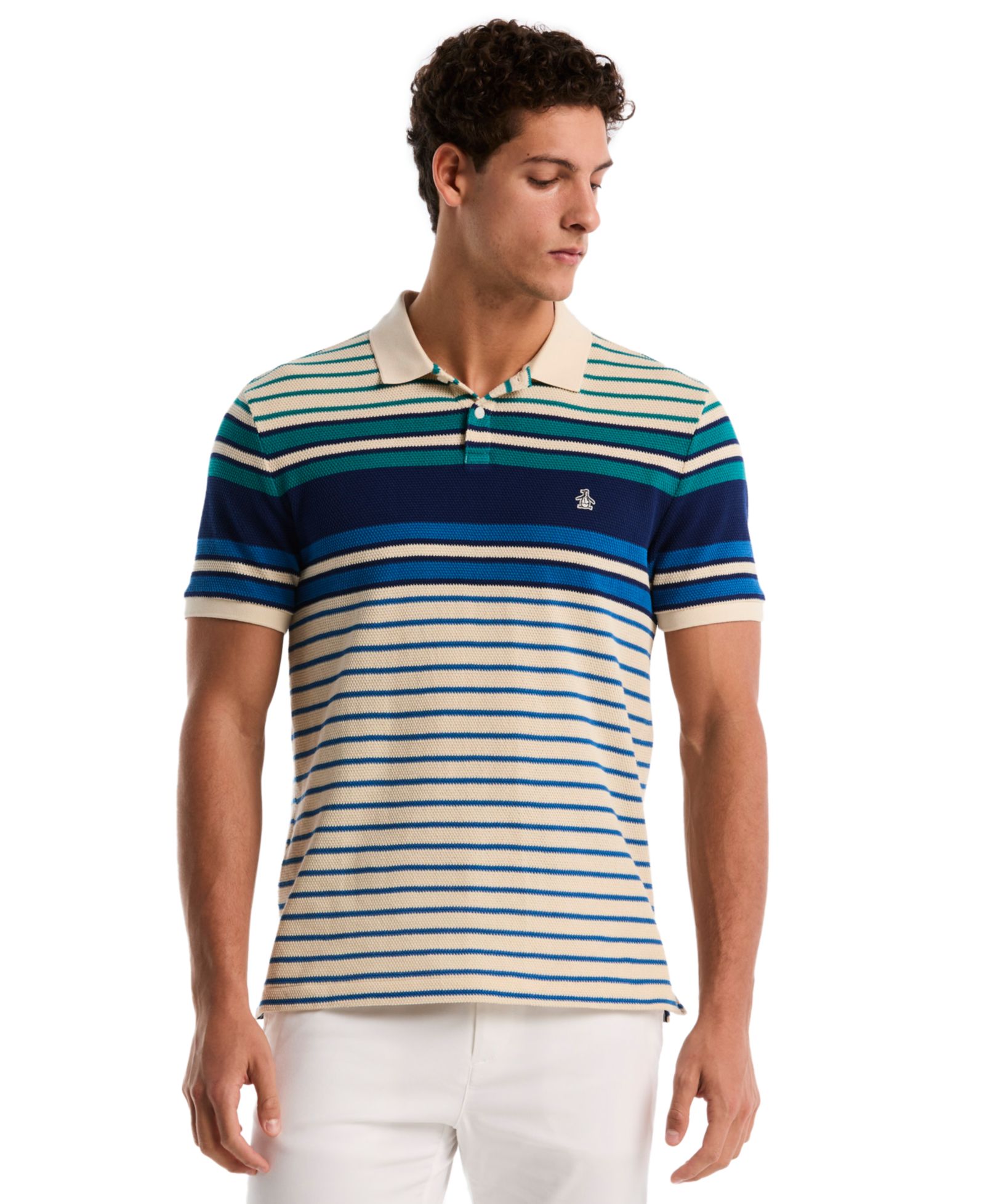 Original Penguin Men's Engineered Stripe Polo Shirt