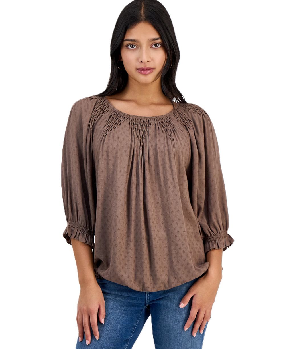 Democracy Petite Blouse с открытым вырезом и рукавом 3/4