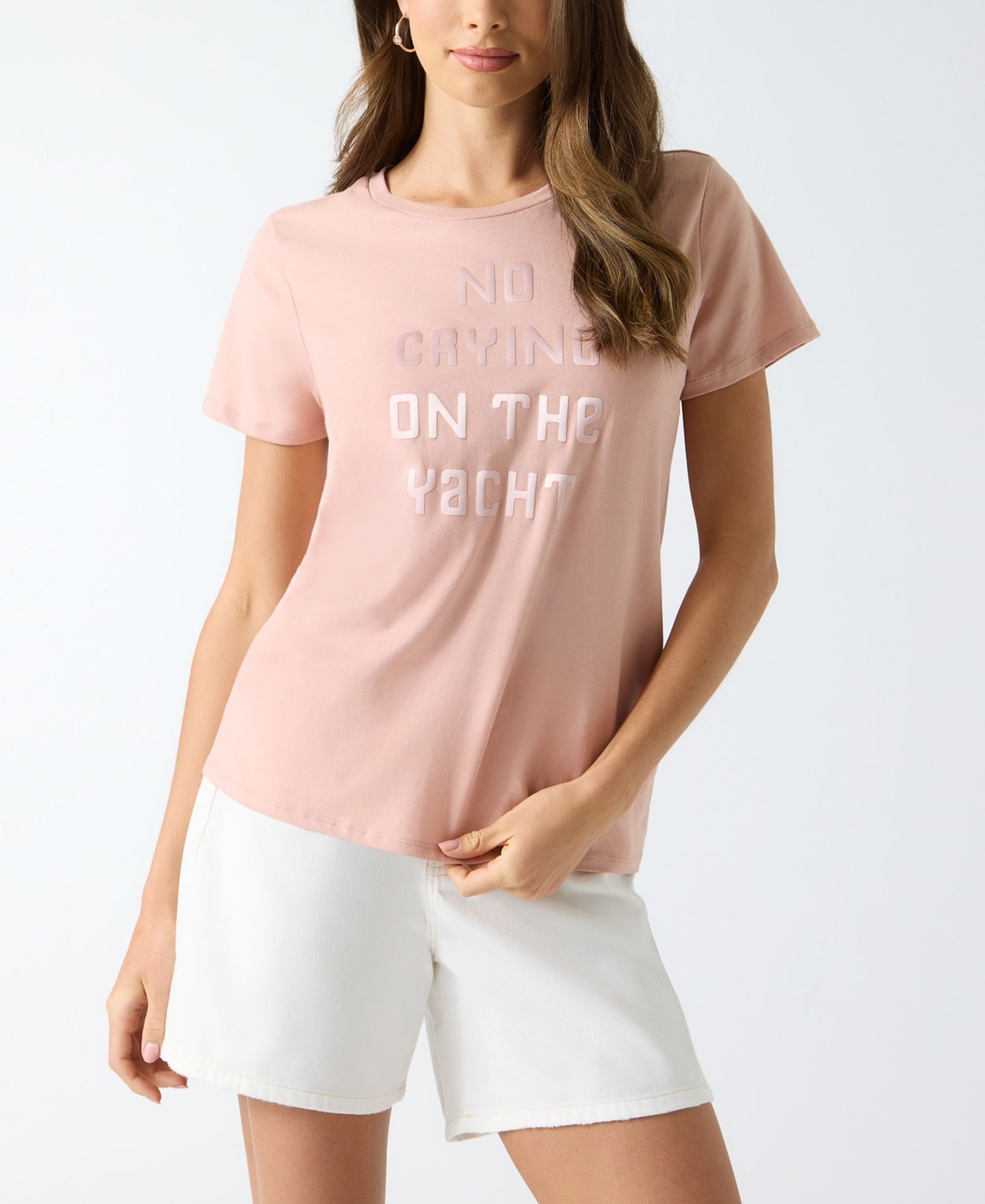 GUESS Women's On the Yacht Short-Sleeve Cotton T-Shirt