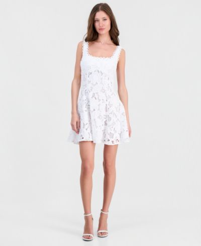 GUESS Women's Alia Lace Fit & Flare Dress