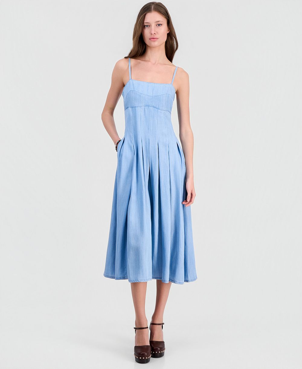 Женское миди-платье GUESS Bria Chambray Pleated