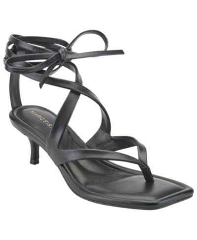 Marc Fisher Women's Yoyo Strappy Ankle Wrap Kitten Heel Sandals