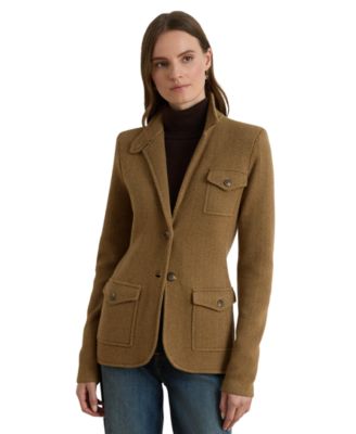 Женский блейзер-свитер из твида, Herringbone, Lauren Ralph Lauren