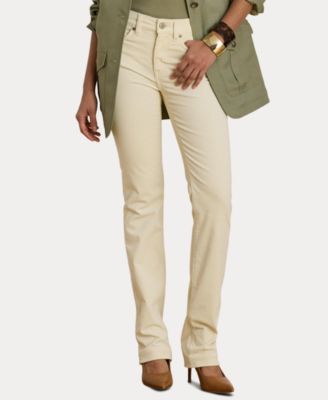 Женские вельветовые брюки Lauren Ralph Lauren с высокой посадкой и прямым кроем
