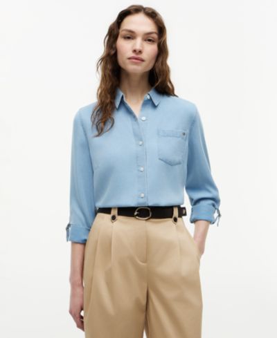 Рубашка Tommy Hilfiger Women's с воротником Roll-Tab