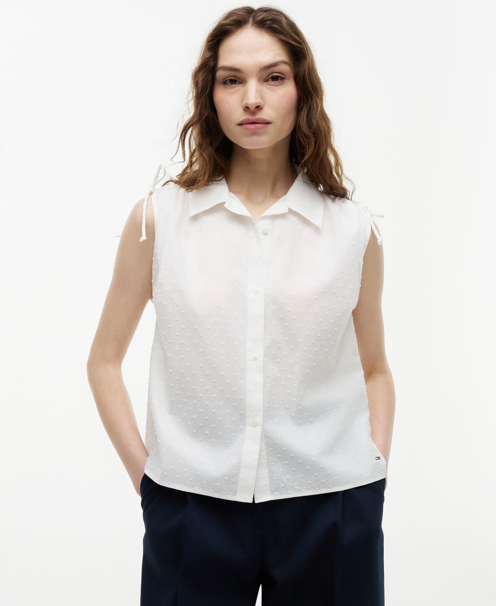Tommy Hilfiger Женский топ с деталями в горошек
