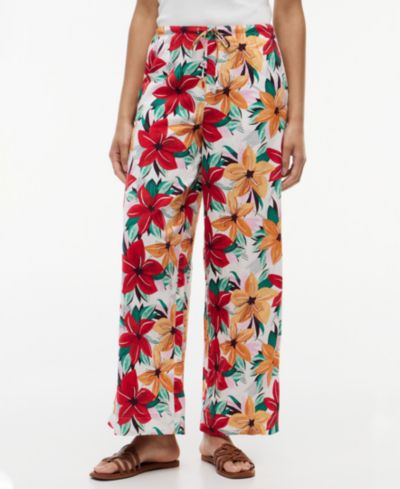 Женские брюки Tommy Hilfiger Printed Linen-Blend