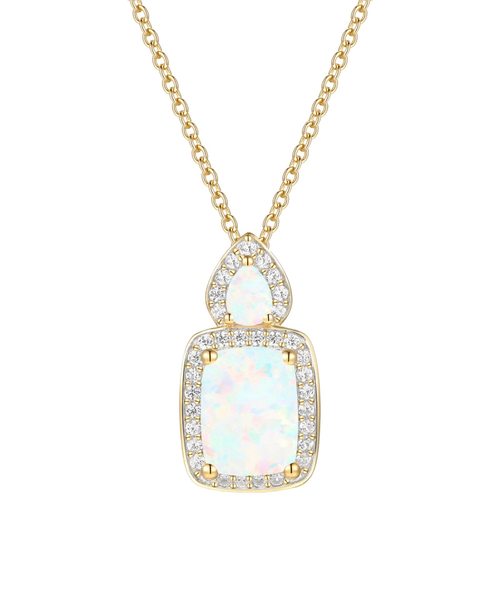 Подвеска Macy's с аметистом (1-3/8 ct. t.w.) и белым сапфиром (1/5 ct. t.w.) в золоте 14k поверх стерлингового серебра