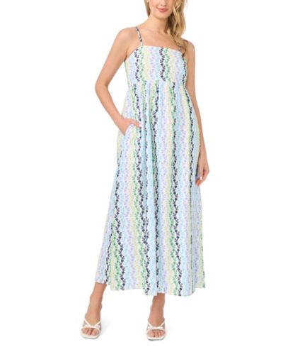 CeCe Women's Spaghetti Strap Square Neck Dress