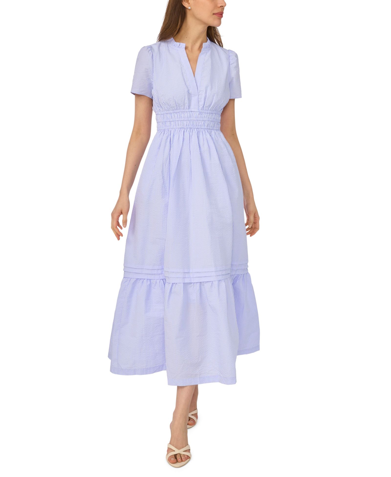 CeCe Women's Split V-Neck Dress
