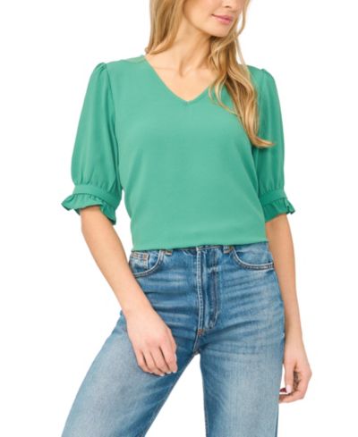 Женская блузка CeCe V-Neck 3/4-Sleeve