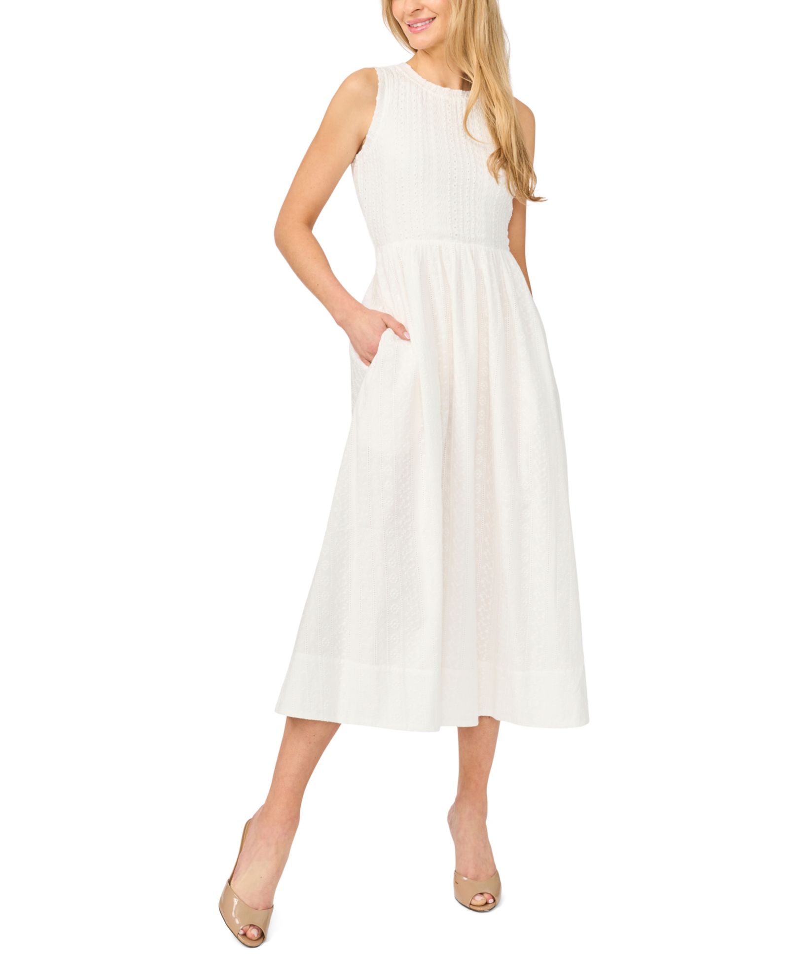 Женское миди-платье CeCe Sleeveless Crewneck
