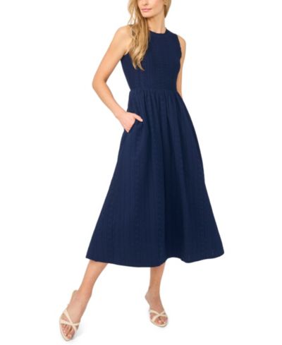 CeCe Women's Sleeveless Crewneck Midi Dress