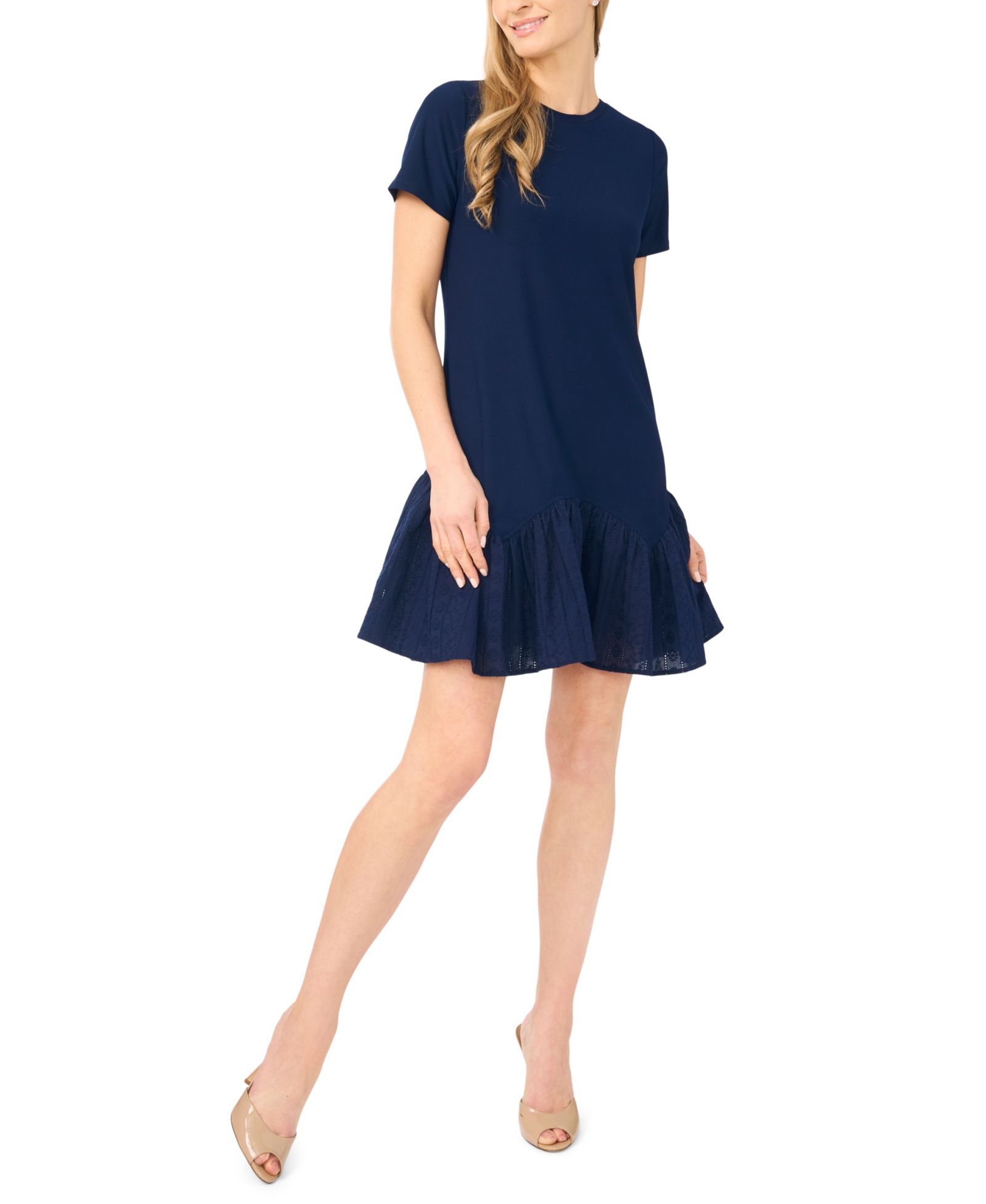 Женское мини-платье CeCe Short-Sleeve Crewneck
