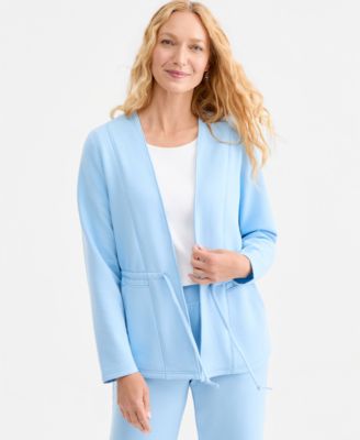 Style & Co Women's LuxLounge Fleece Jacket, Macy's Exclusive