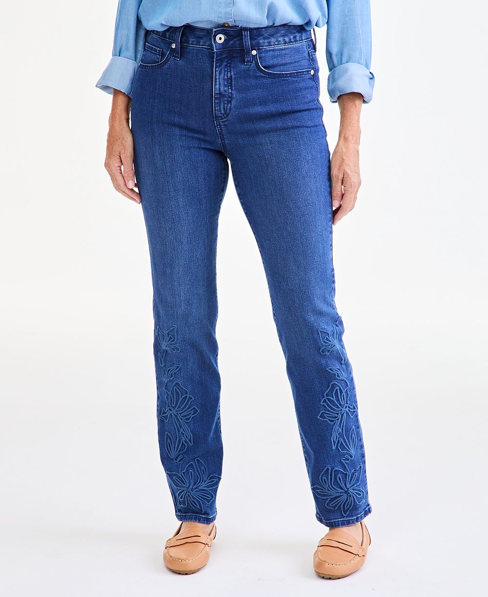 Джинсы Style & Co Petite Isla Wash High-Rise Straight-Leg