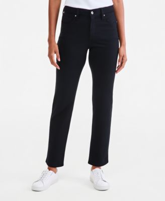Style & Co Женские брюки Petite High-Waist Straight Ponte