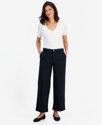 Style & Co Women's High Stretch High-Rise Wide-Leg Pants, Macy's Exclusive