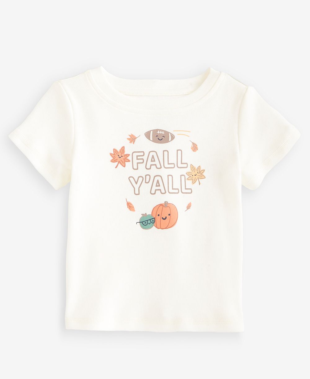 First Impressions футболка для малышей Fall Y'all с коротким рукавом, размеры 2T-4T