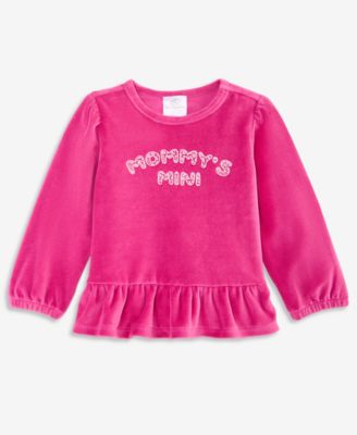 Верх из велюра с длинным рукавом для малышей, 2T-4T, коллекция для мамы и малышки, эксклюзив Macy's