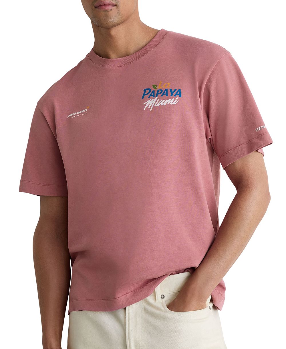 Мужская футболка REISS La Papaya McLaren Racing Miami Papaya-Print Unisex-Fit