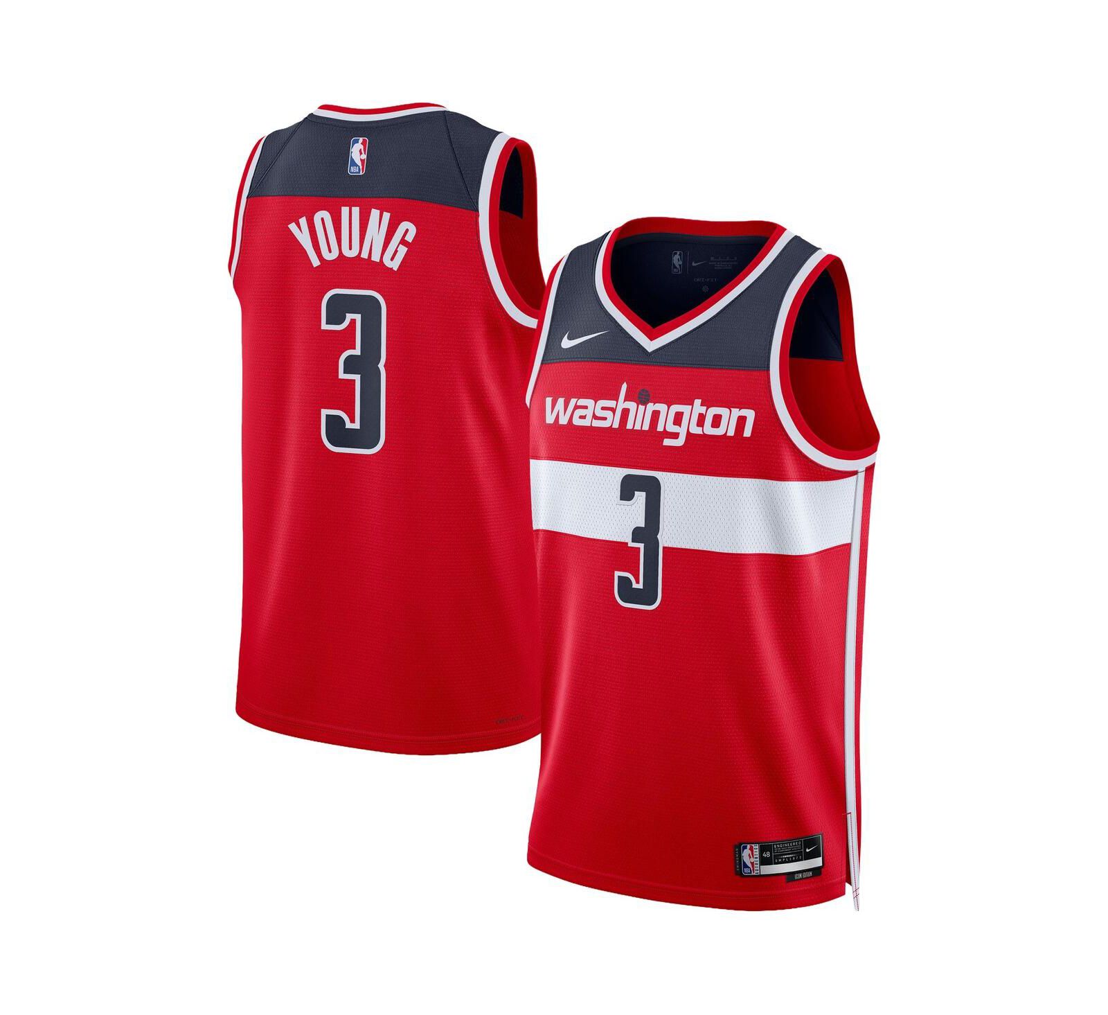 Мужская и женская джерси Nike Trae Young Washington Wizards Icon Edition