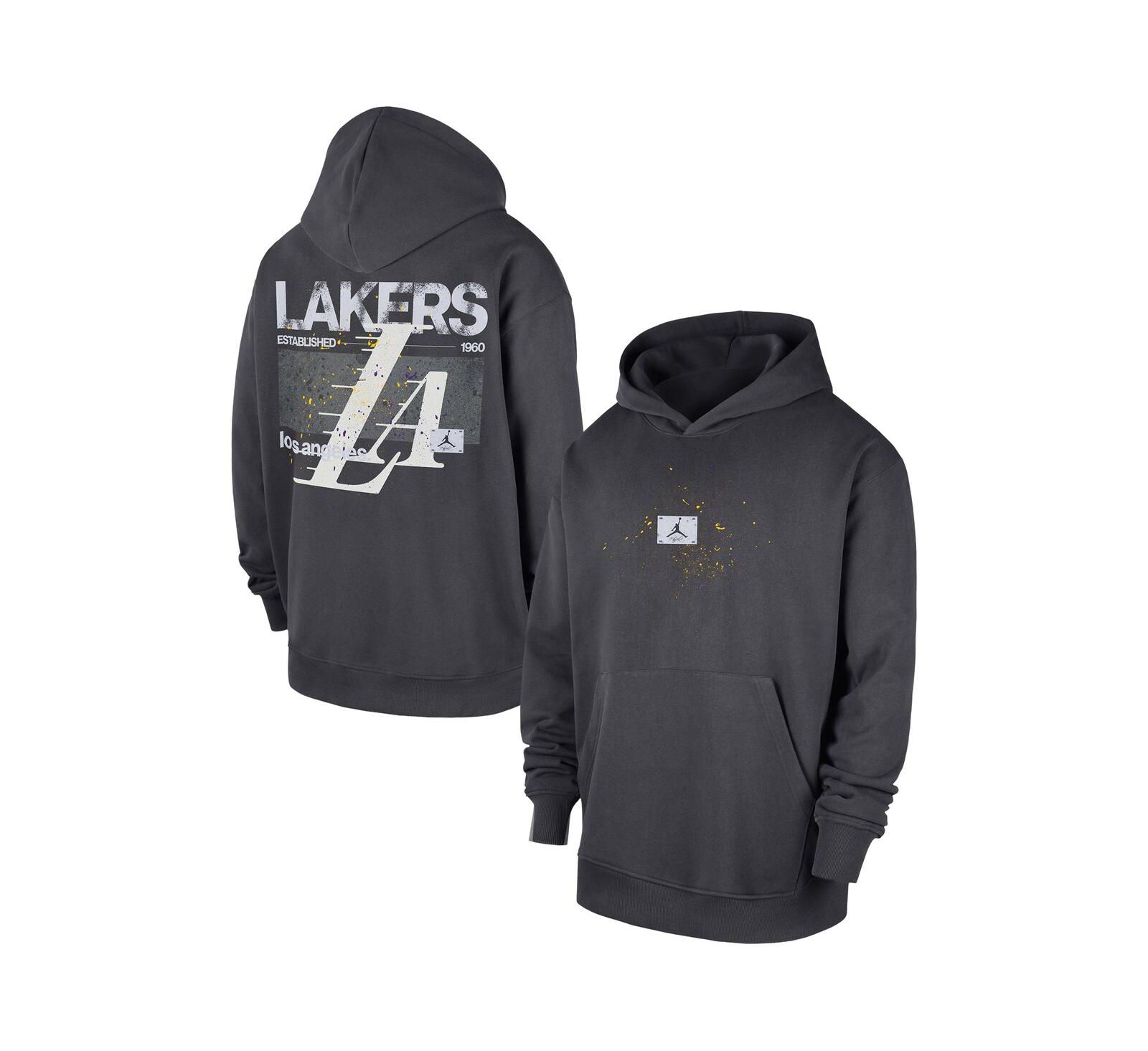 Мужское худи Jordan Anthracite Los Angeles Lakers Statement Jumpman Flight Premiere