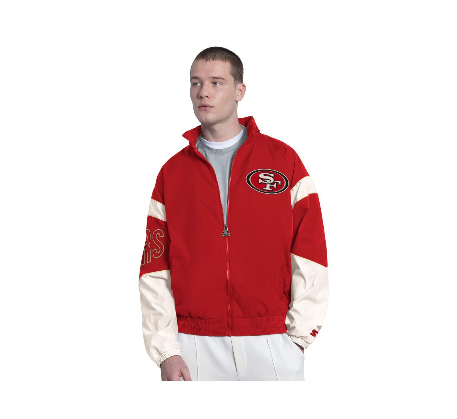 Starter Men's Scarlet San Francisco 49ers The Gust Full-Zip Hoodie