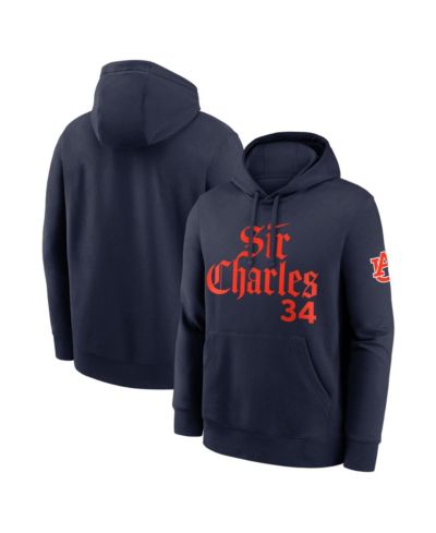 Nike Men's Charles Barkley Navy Auburn Tigers Name & Number Club Fleece Hoodie
