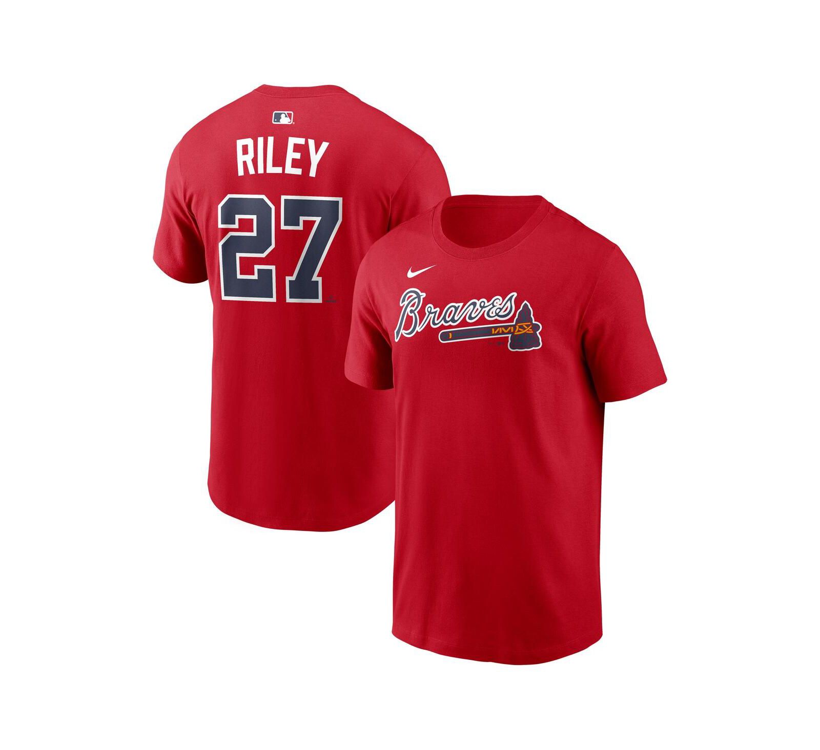Nike Men's Austin Riley Red Atlanta Braves Home Name & Number T-Shirt