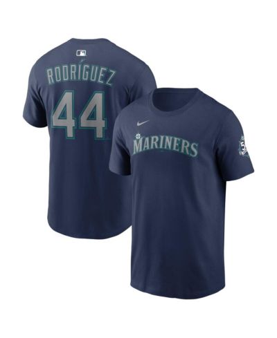 Мужская футболка Nike Julio Rodríguez Seattle Mariners 50th Season, темно-синяя