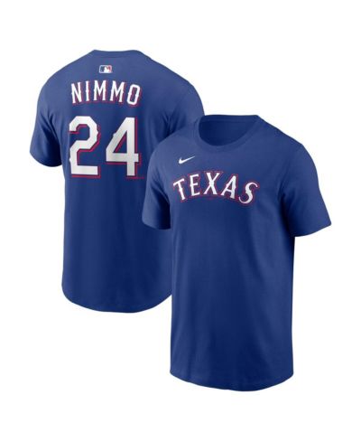 Мужская футболка Nike Brandon Nimmo Royal Texas Rangers Home Name & Number