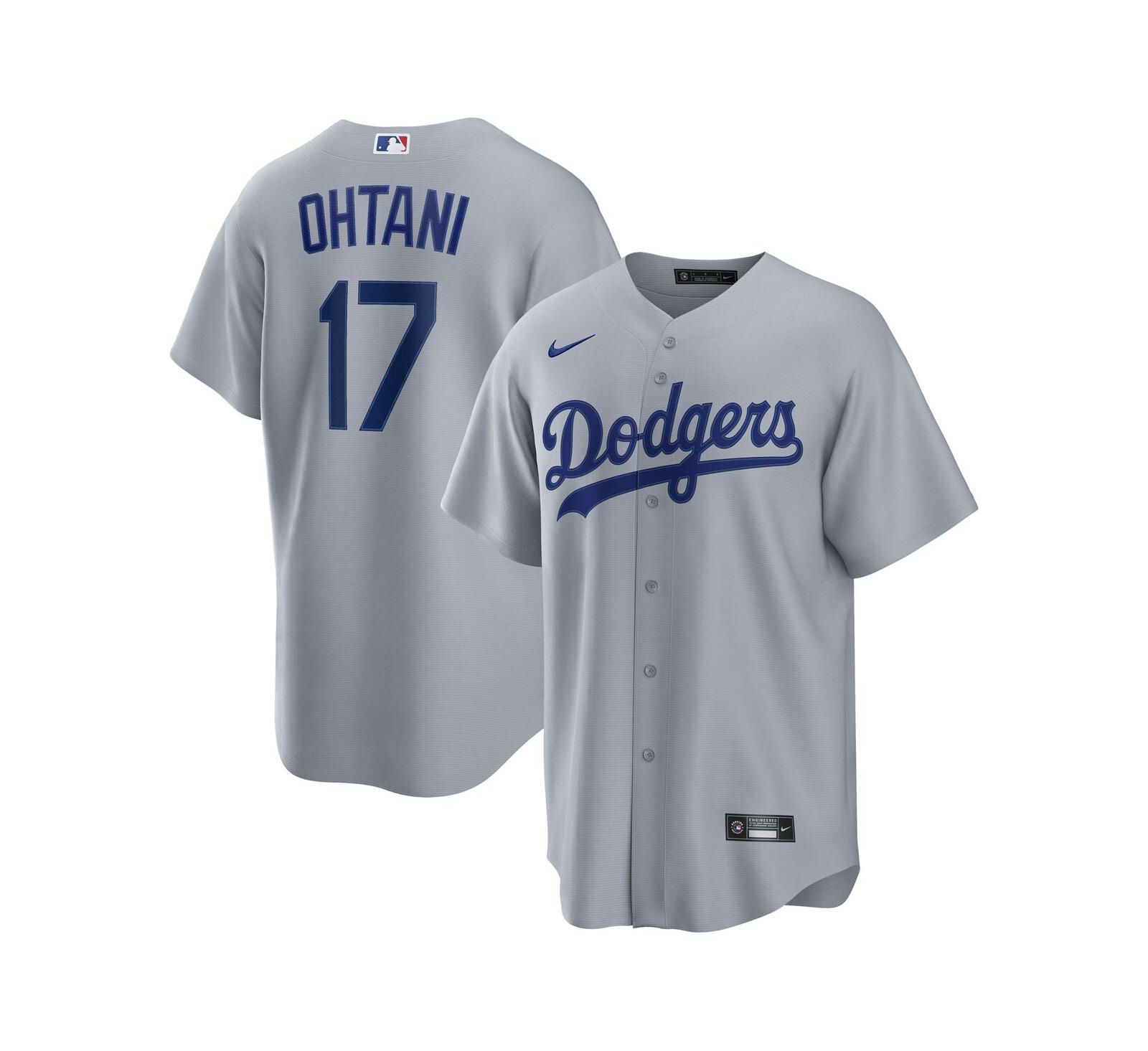 Мужская джерси Nike Shohei Ohtani Gray Los Angeles Dodgers Road Replica