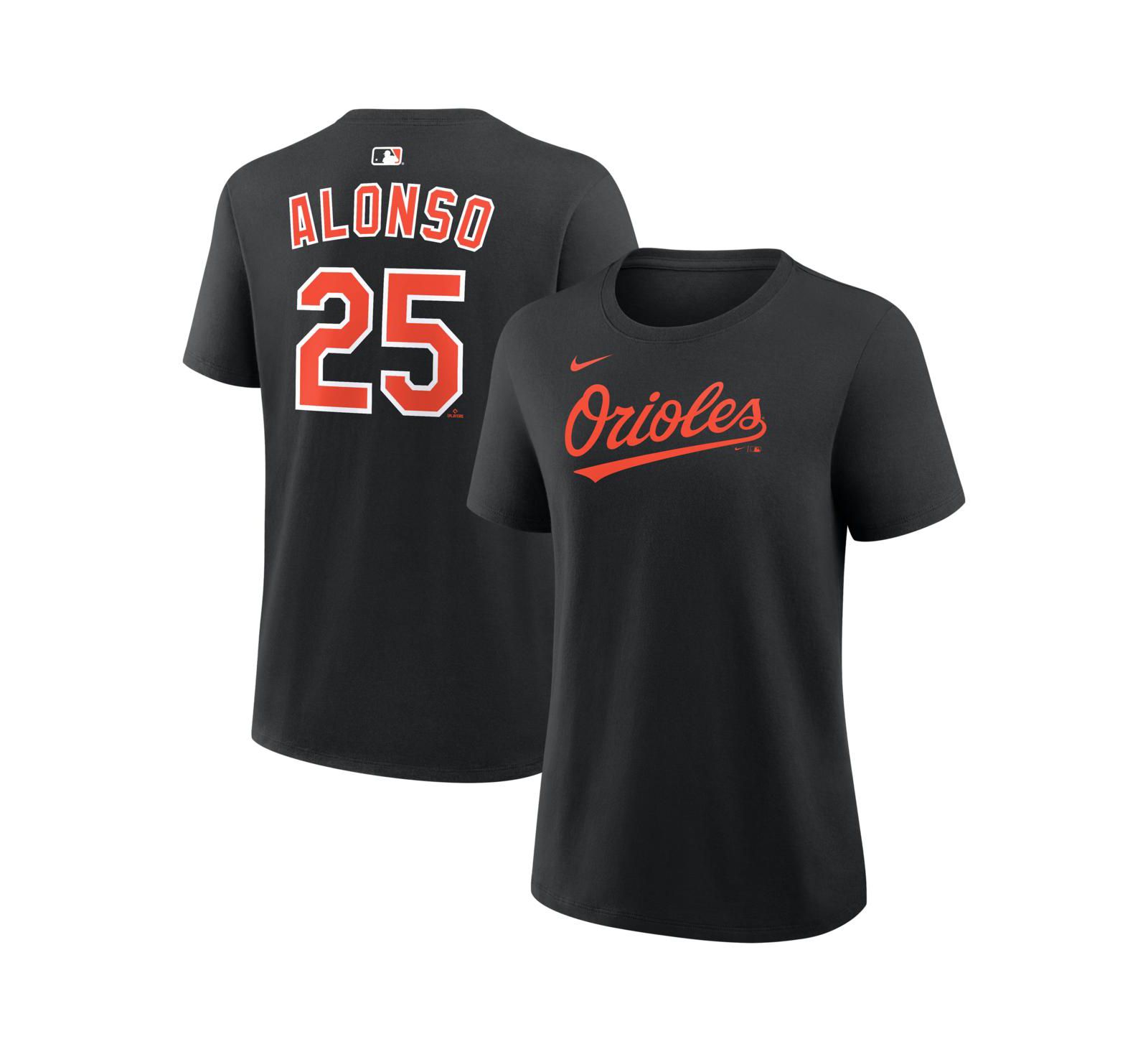 Nike Women's Pete Alonso Black Baltimore Orioles Name & Number T-Shirt
