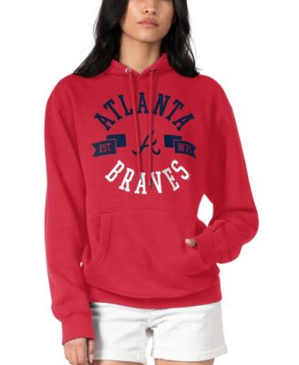 Женское худи G-III 4Her by Carl Banks Red Atlanta Braves City Graphic Pullover