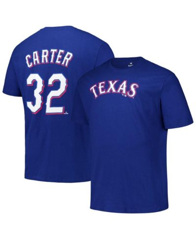 Мужская футболка Fanatics Evan Carter Royal Texas Rangers Big & Tall Name & Number