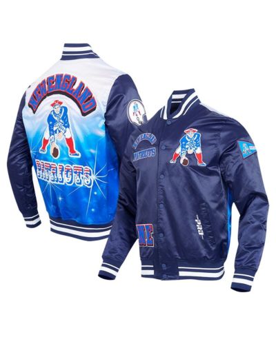 Мужской сатиновый свитшот Pro Standard Navy New England Patriots Sublimated Full-Snap Jacket