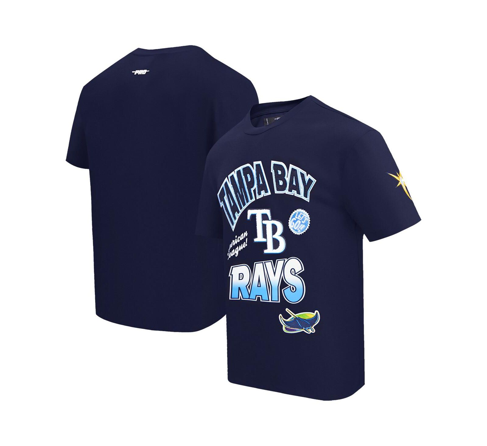 Мужская футболка Pro Standard Navy Tampa Bay Rays Turn It Up Dropped Shoulder